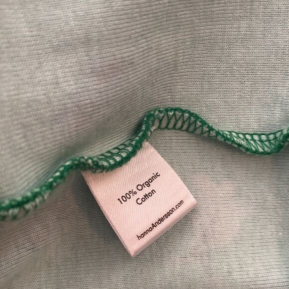 Hanna Anderson 120cm US 6/7 green tank dress organic cotton floral butterfly - Picture 4 of 4